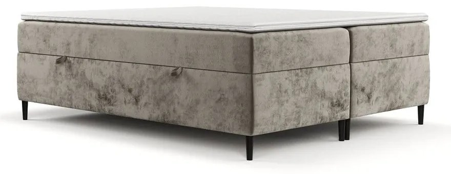 Svetlohnedá boxspring posteľ s úložným priestorom 140x200 cm Araya – Maison de Rêve