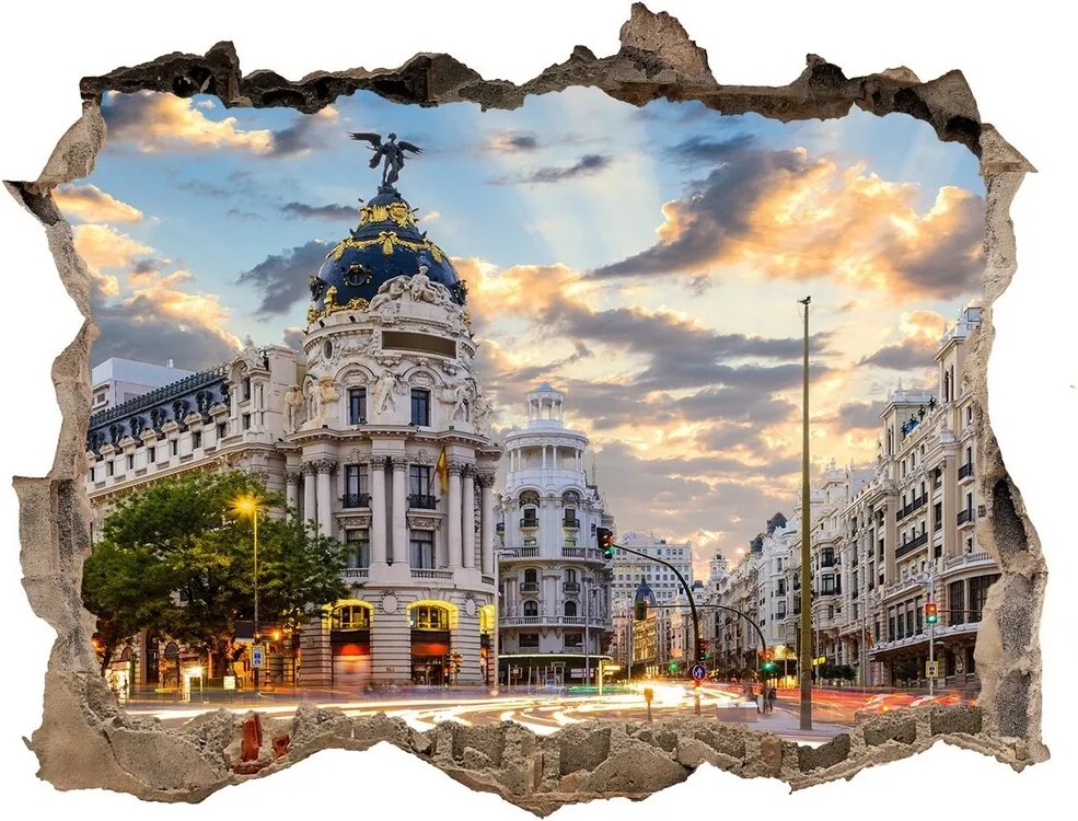 Fototapeta díra na zeď Madrid Španělsko WallHole-95x64-kamien-103181516