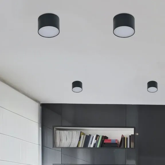 LED stropné svietidlo Monza R 8 4000K čierne