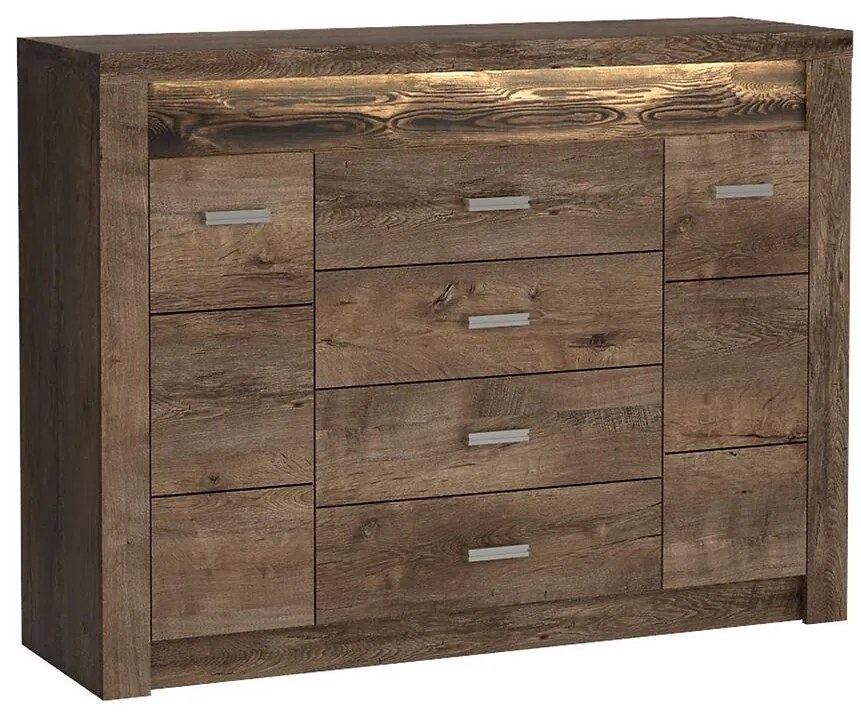 Komoda Indianapolis I7 2D4S tmavý jaseň