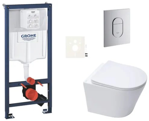 Závesný wc set do ľahkých stien / predstenová montáž SAT Infinitio SIKOGRSIN10A