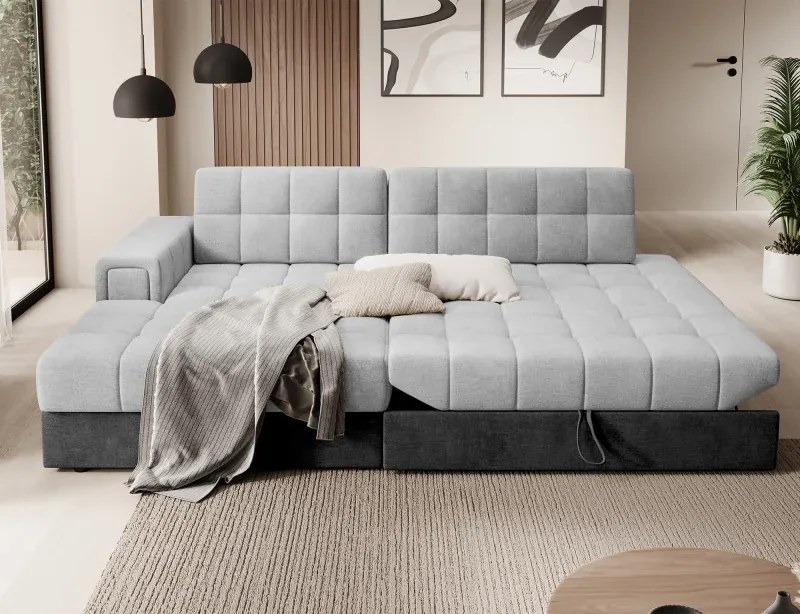 Sedacia súprava Katrin, Ľavá, sivá (monolith 84/97)