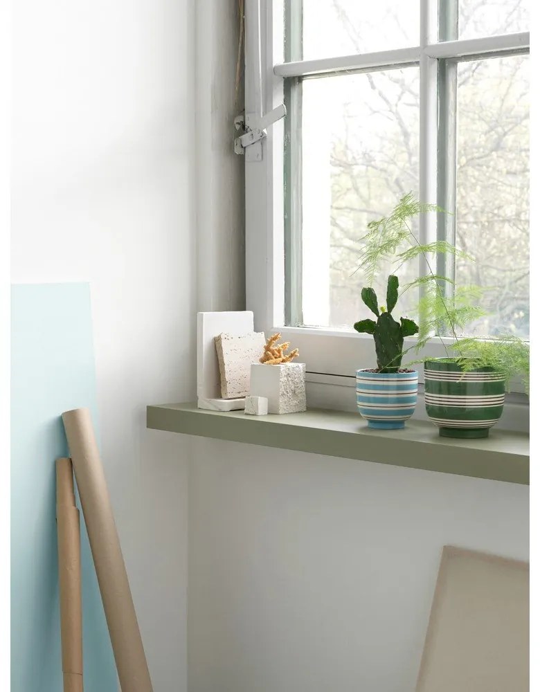 Modro-biely keramický kvetináč Kähler Design, ø 12 cm