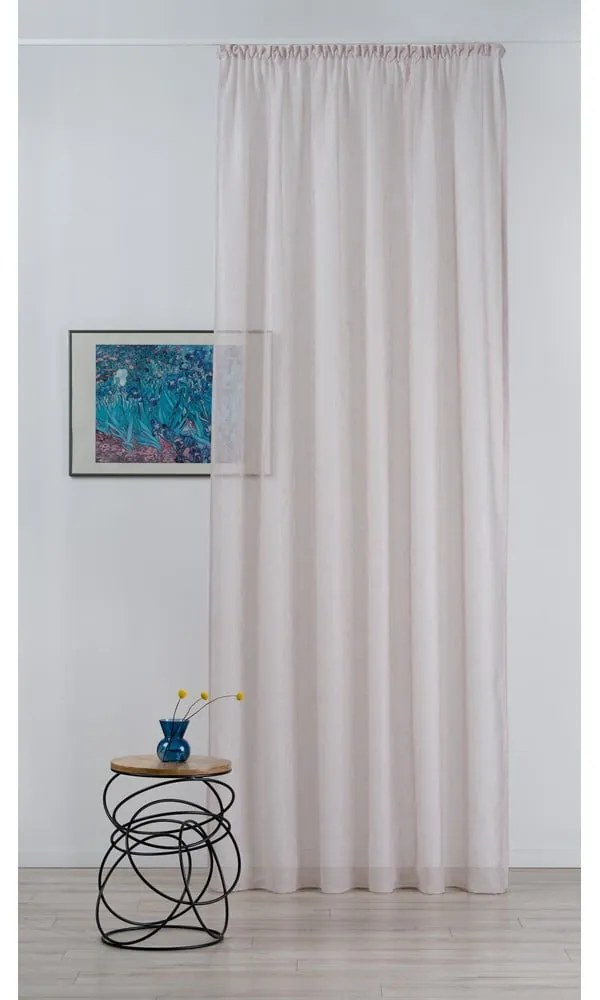 Ružová záclona 140x260 cm Modena – Mendola Fabrics