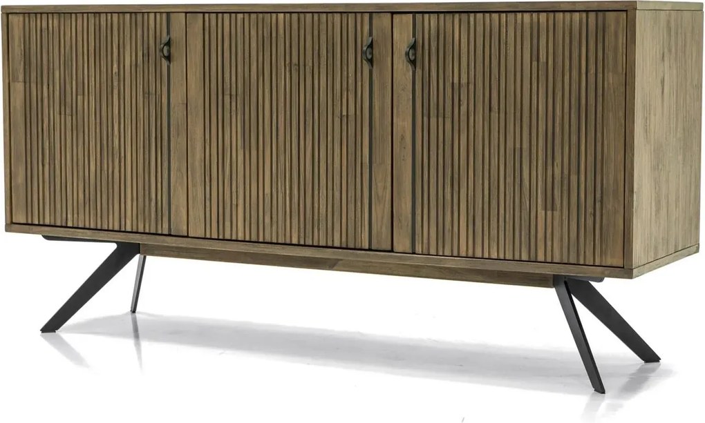 Komoda Massa 160 cm z masívu hnedá/grafit