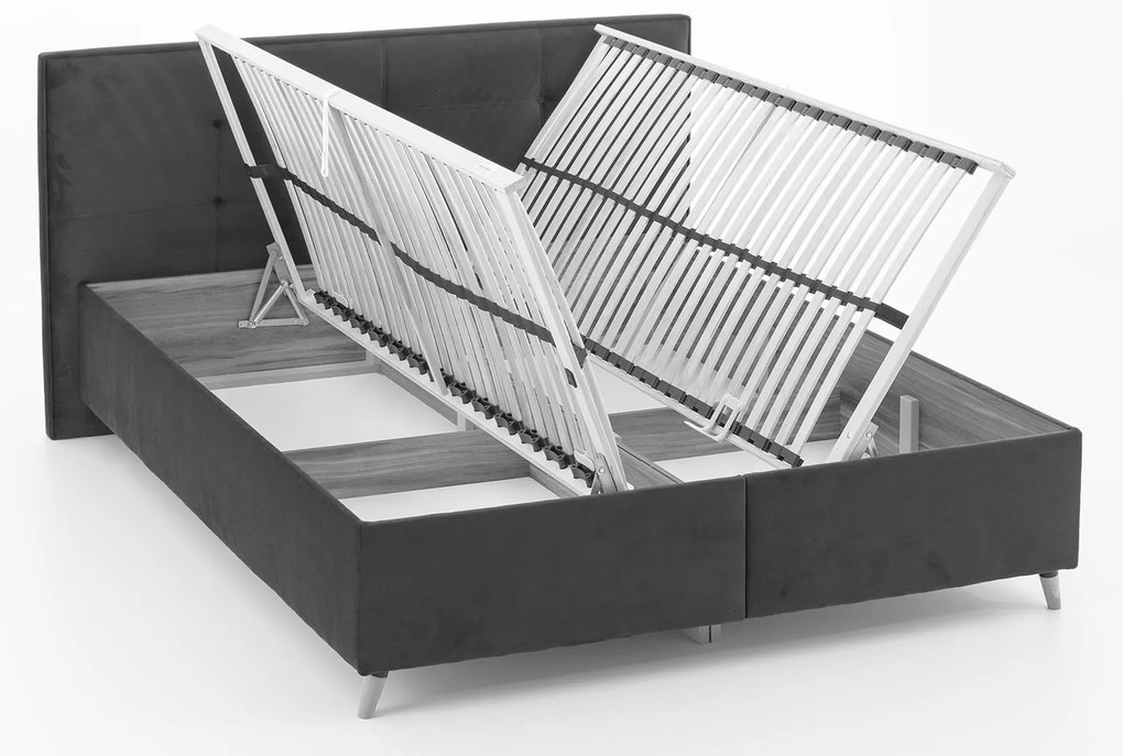 DREVONA® Manželská posteľ 180 cm ZARA, sivohnedá taupe Terra 29