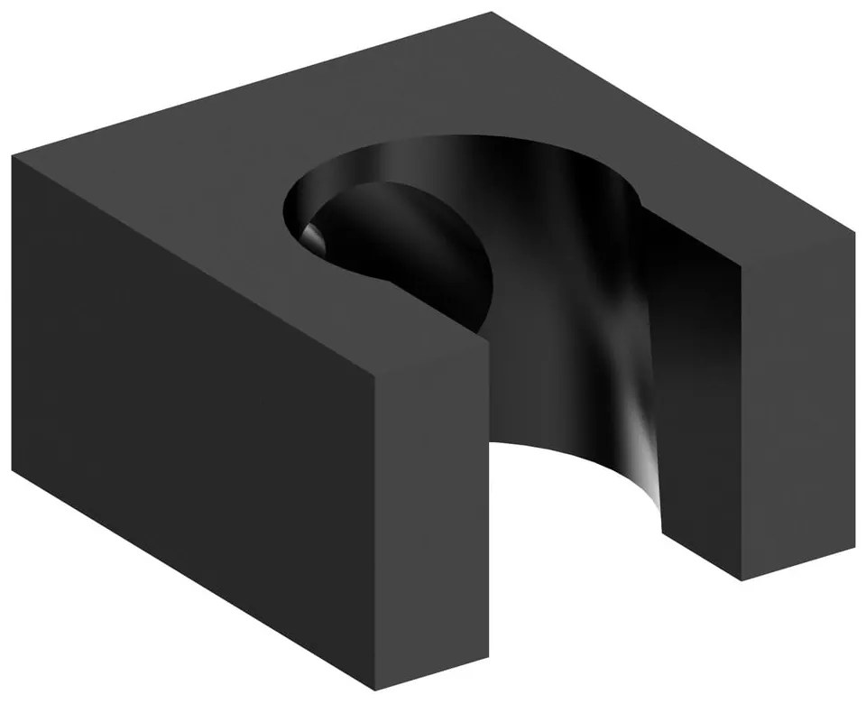 Matne čierny mosadzný držiak na sprchovú hlavicu – Sapho