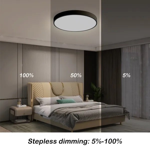 Immax NEO 07248L-LED Stmievateľné svietidlo SEMPLICI 36W/230V Wi-Fi Tuya čierna +DO