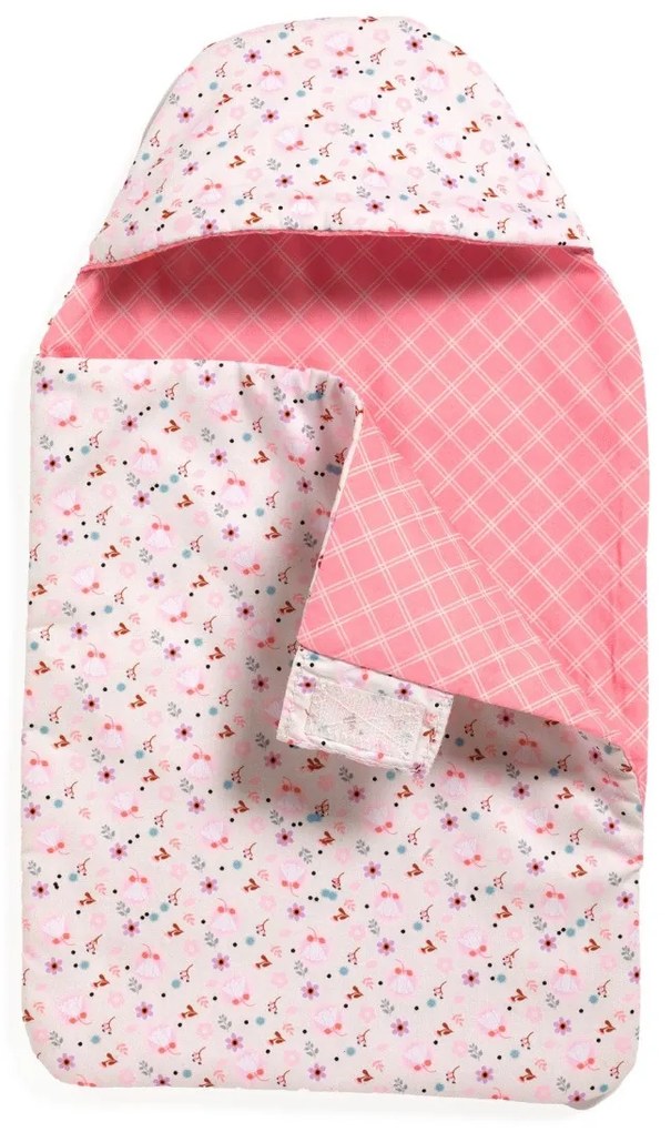 Baby Pomea - spací vak pre bábiky s kvetinovou potlačou