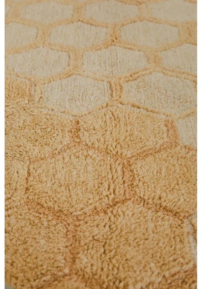 Okrovožltý prateľný ručne tkaný bavlnený koberec 140x200 cm Sweet Honey – Lorena Canals