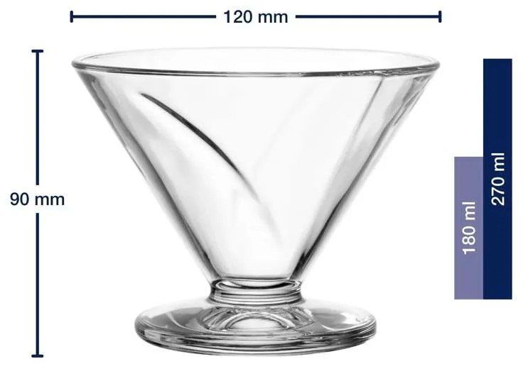 Leonardo pohár na zmrzlinu Cono 270 ml 2 ks