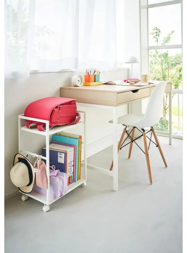 Biely kovový pojazdný regál 42x60 cm Tower – YAMAZAKI