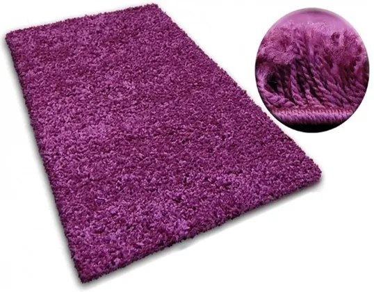 3kraft Kusový koberec SHAGGY GALAXY fialový