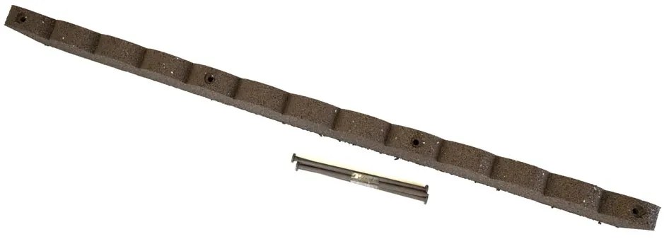 Záhradná obruba Scalloped hnedá 120 cm, gumová (vrátane klincov) MHEU5000001