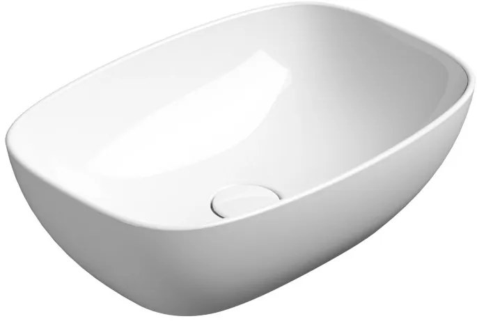 GSI GSI, NUBES keramické umývadlo na dosku 50x35cm, biela ExtraGlaze, 978411