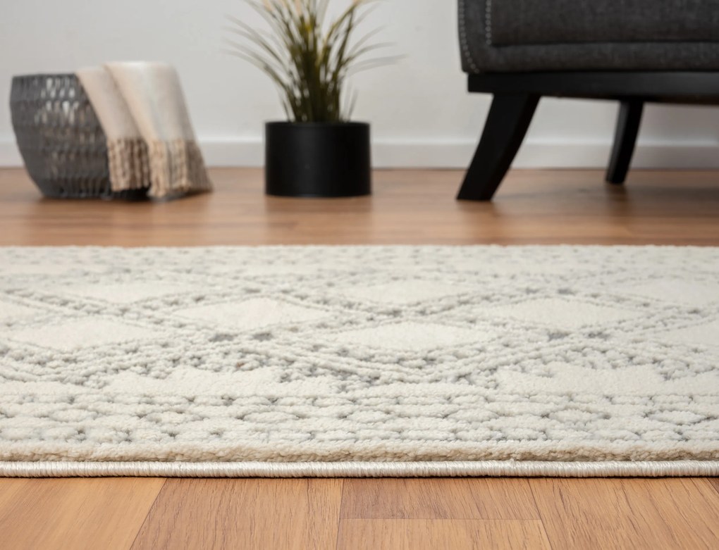 My Flair, Behúň Moroccan Delight CA40061 weiß, 80x250, čiernobiela, obývacia izba