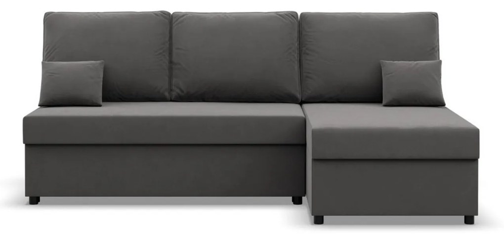 Rohová rozkladacia sedacia súprava DELI Sivá