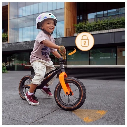 Lionelo - Odrážadlo BART AIR čierna/oranžová