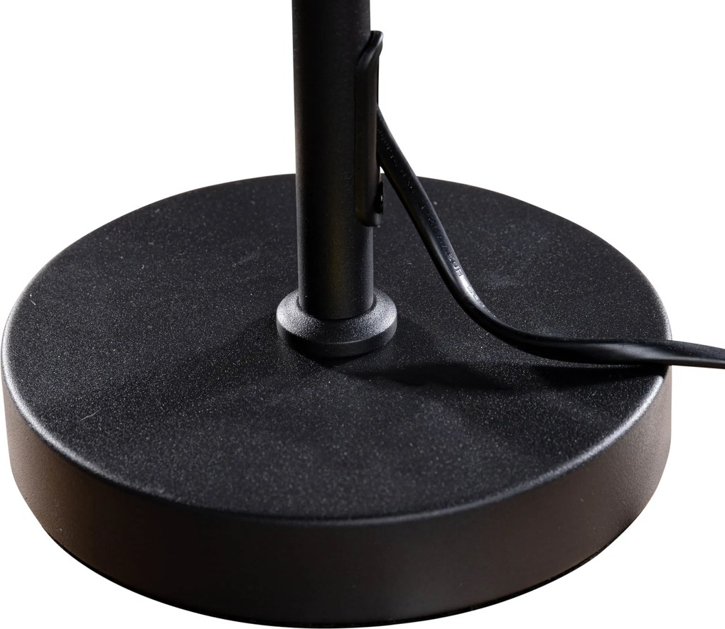 Stolová lampa čierna s taupe zamatovým tienidlom 35 cm - Parte