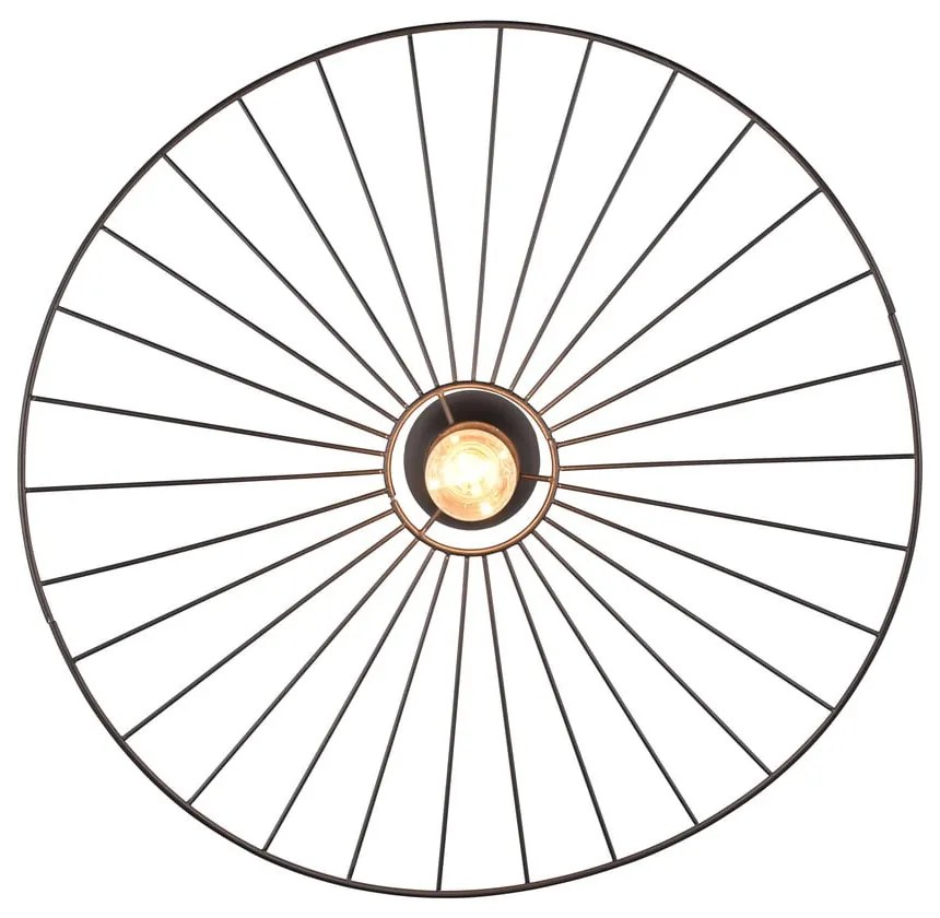 Matne čierne stropné svietidlo ø 60 cm Chapeau – Reality