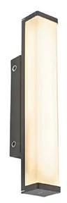 Nástenná lampa čierna 32 cm IP44 - Cascada