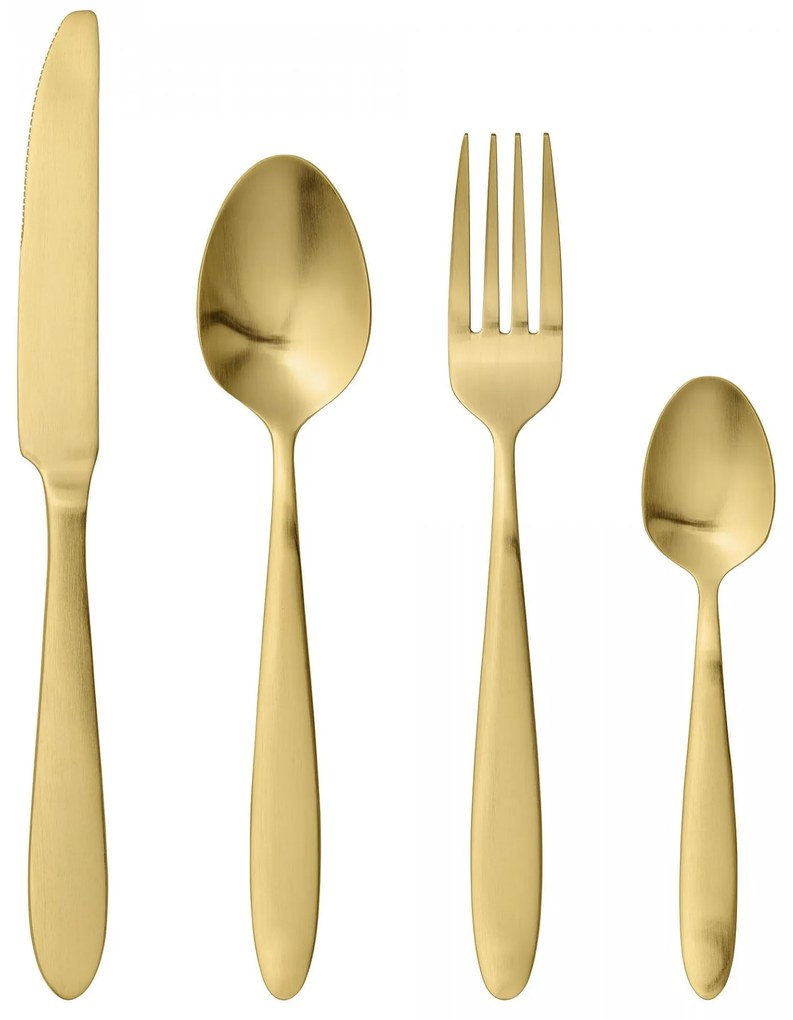 Bloomingville Sada príborov Brass Finish - set 4 ks