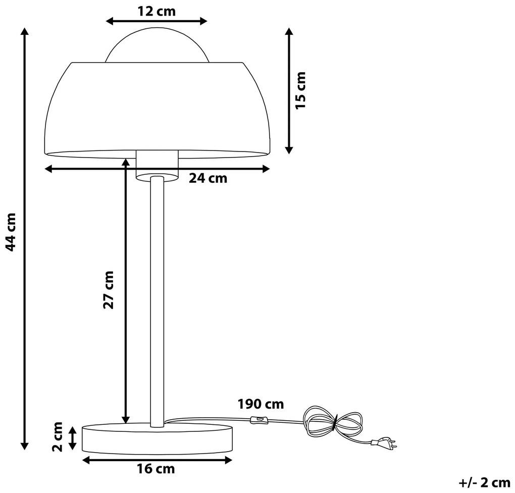 Čierna stolná lampa SENETTE Beliani