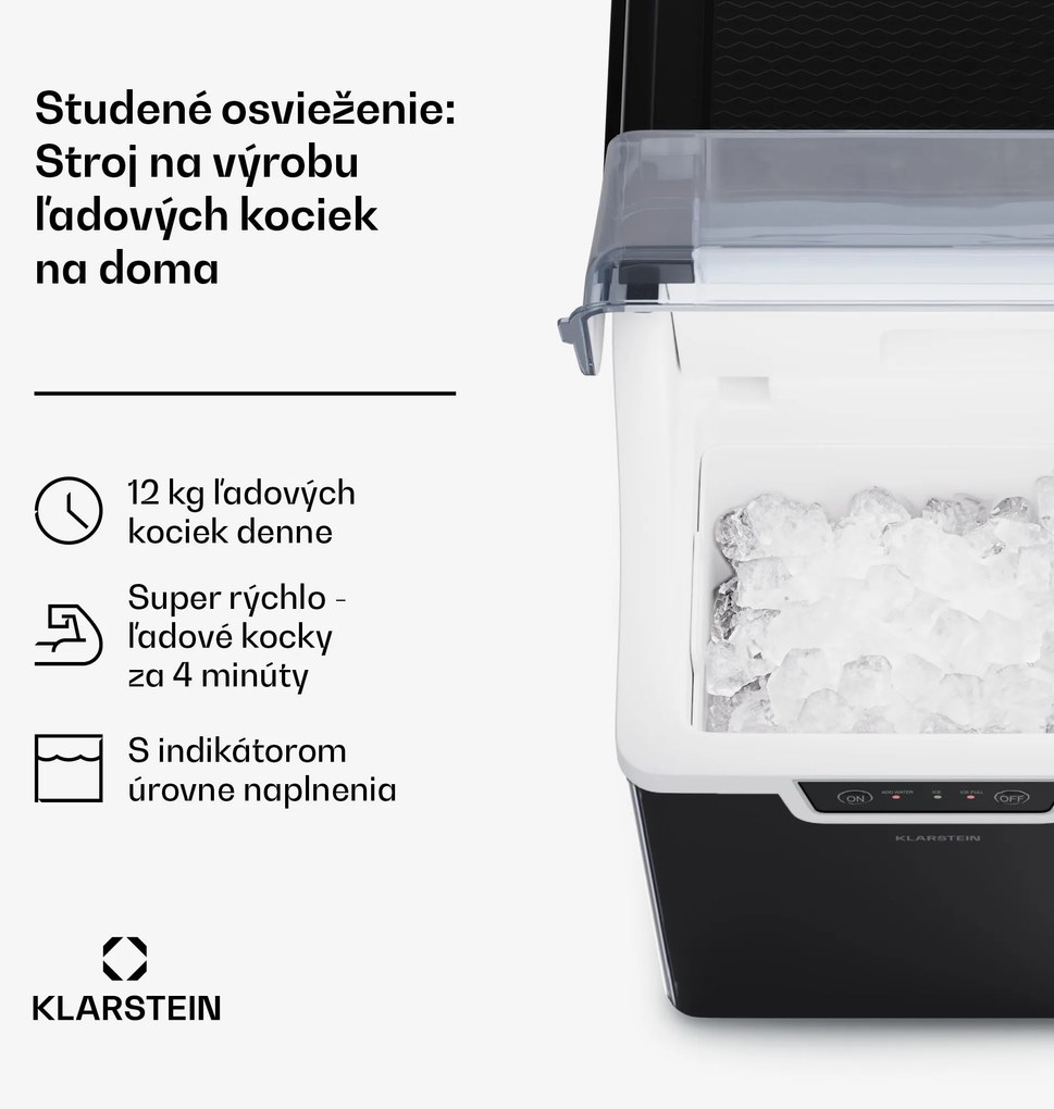 Klarstein Stroj na výrobu kociek ľadu, Wallberg Nugget Ice Maker