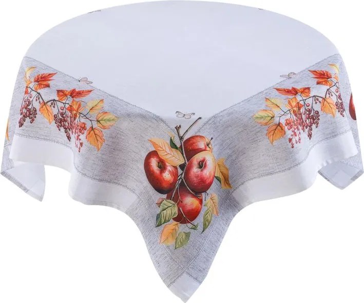 Stredový obrus s potlačou JESENNÉ JABLKA 85 x 85 cm