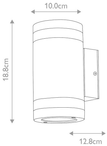 Elstead - LED Vonkajšie nástenné svietidlo MAGNUS 2xGX53/9W/230V IP44