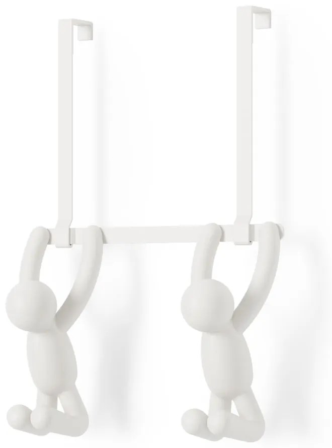 Biely plastový vešiak na dvere 22 cm Buddy - Umbra