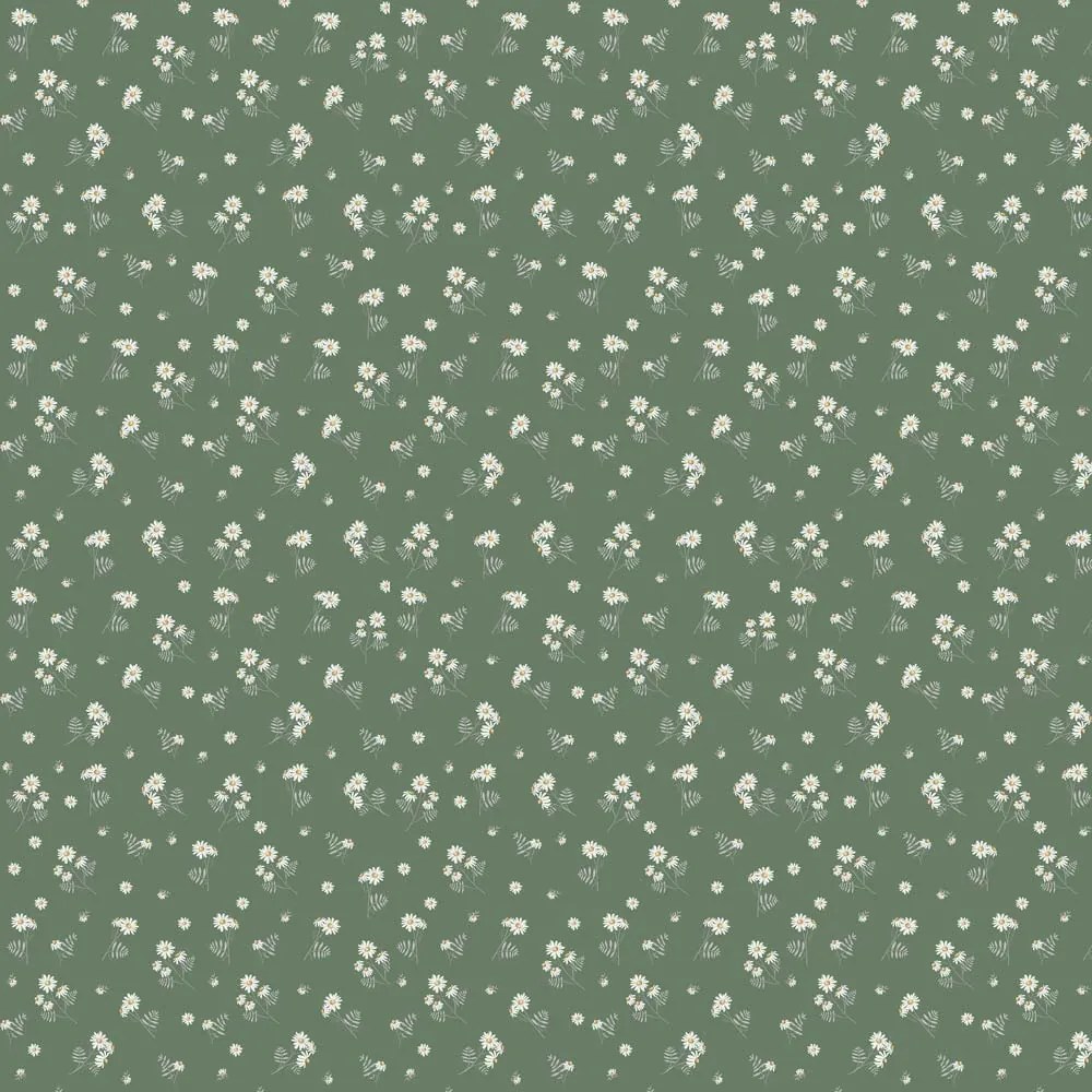 Tapeta harmanček zelená 280x100 cm