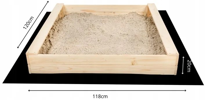 SandTropic Pieskovisko drevené 120x120