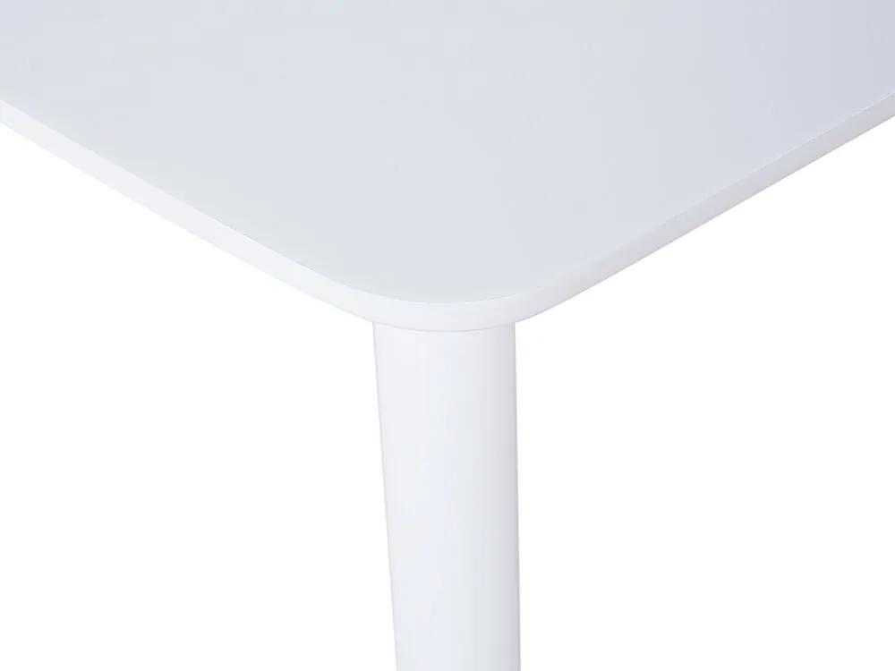 Rozkladací jedálenský stôl 120/160 x 80 cm biely SANFORD Beliani