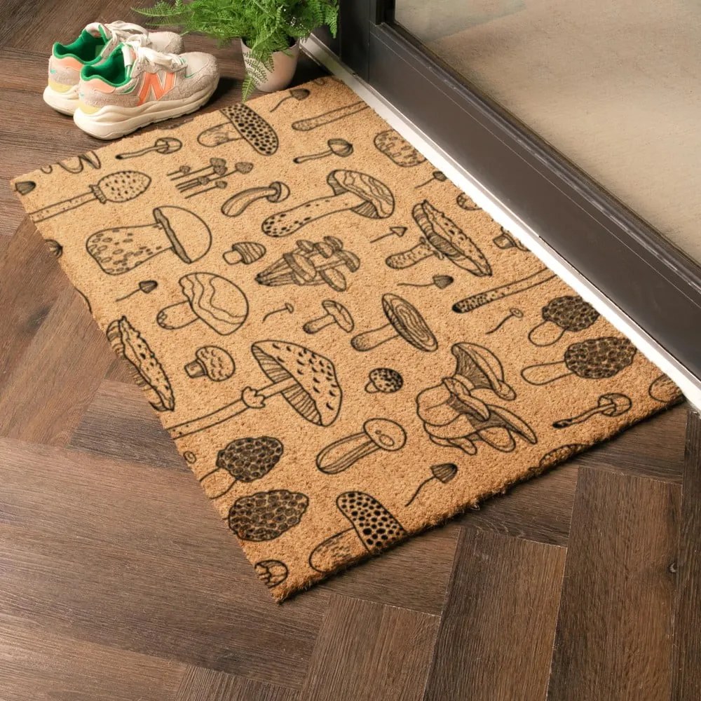 Rohožka z kokosového vlákna 60x90 cm Mushrooms – Artsy Doormats