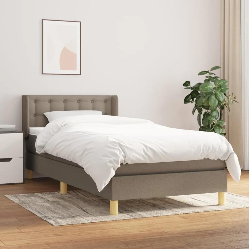 Boxspring posteľ s matracom sivohnedý 100x200 cm látka 3130573
