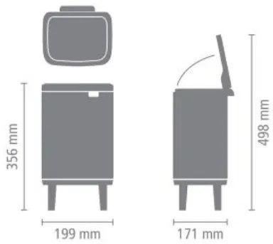 Brabantia BO HI odpadkový kôš 4L čierna