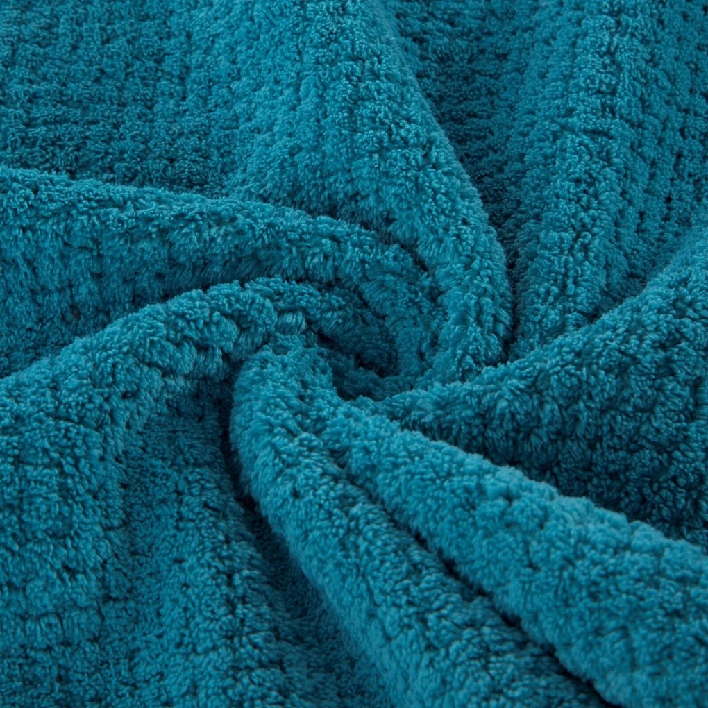 RÝCHLOSCHNÚCI UTERÁK Z MIKROVLÁKNA ZOE1 70X140 CM TYRKYSOVÁ