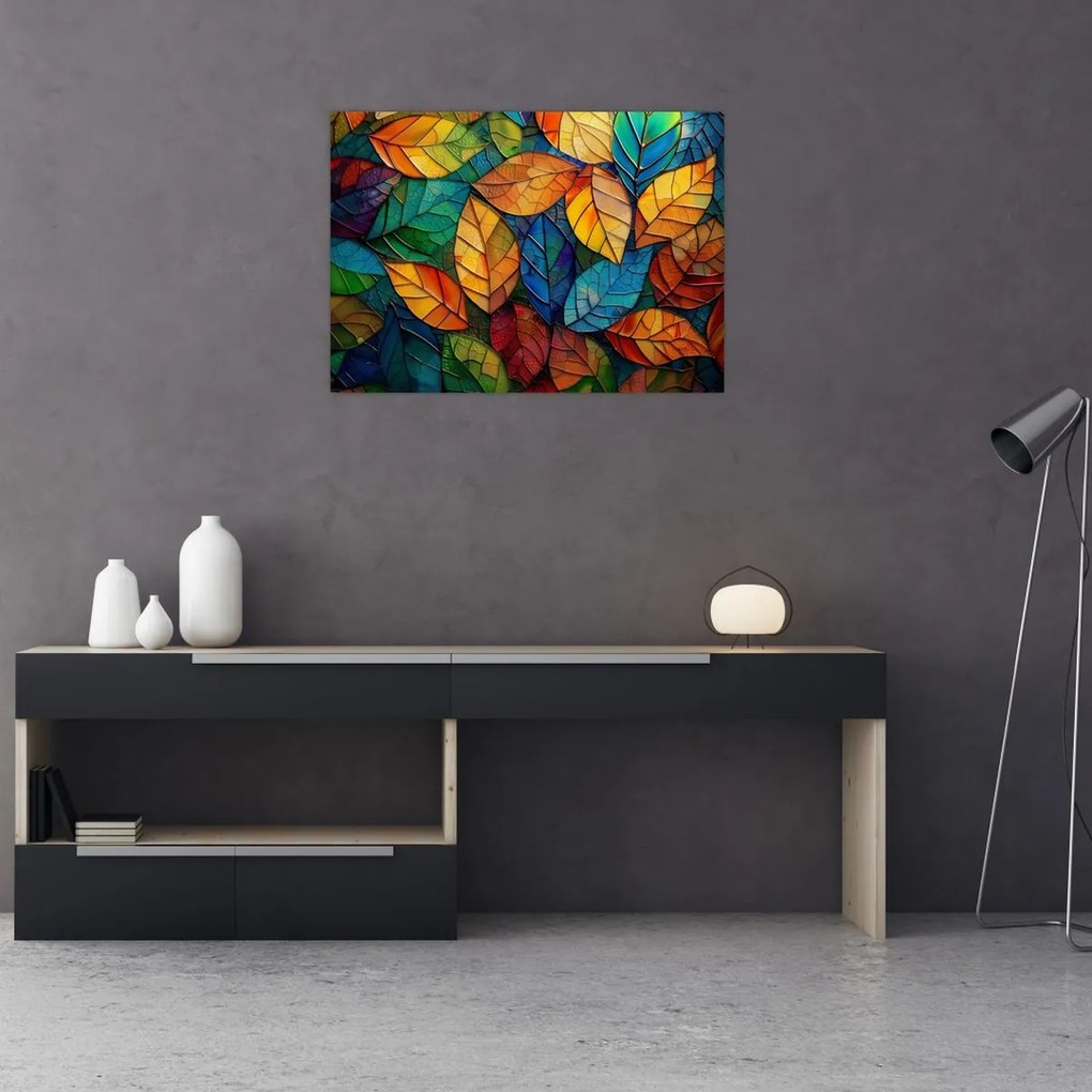 Obraz - Mozaika z listov (70x50 cm)