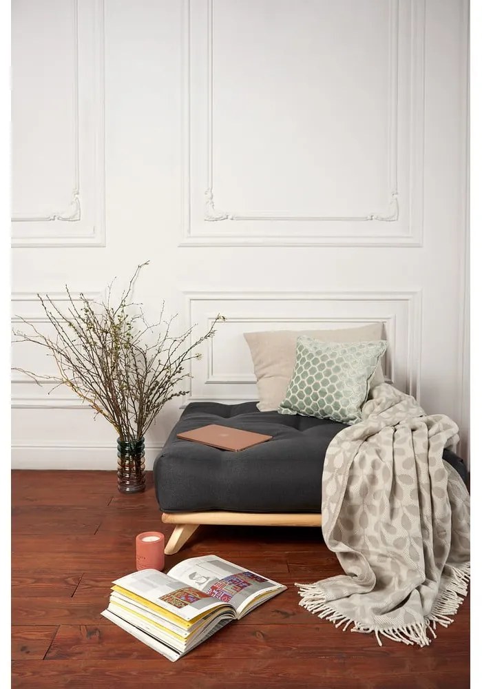 Podnožka s béžovým poťahom Karup Design Senza Natural/Beige