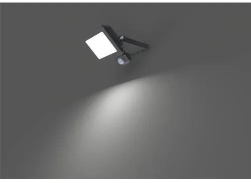 LED reflektor IP44 30W 4950lm 4000K čierny so senzorom pohybu