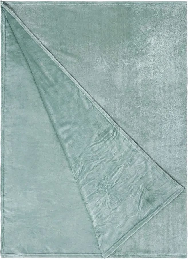 LAZY DAYS Flisová deka 200 x 150 cm - šalviová