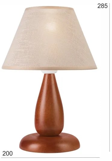 Stolná lampa PERA 1xE27/60W/230V hnedá/buk