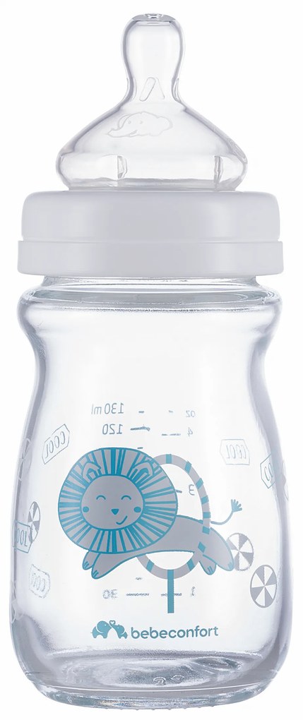 Dojčenská fľaša Emotion Glass 130ml 0-6m White