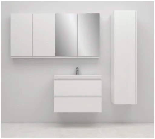 Cersanit Moduo Slim, závesná umývadlová skrinka 80cm, biela lesklá, S929-002