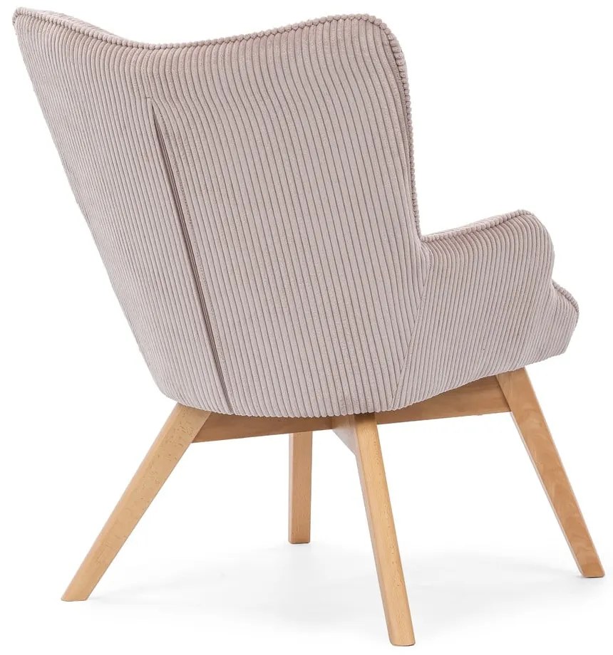 Svetloružové menčestrové kreslo Niko – Ropez