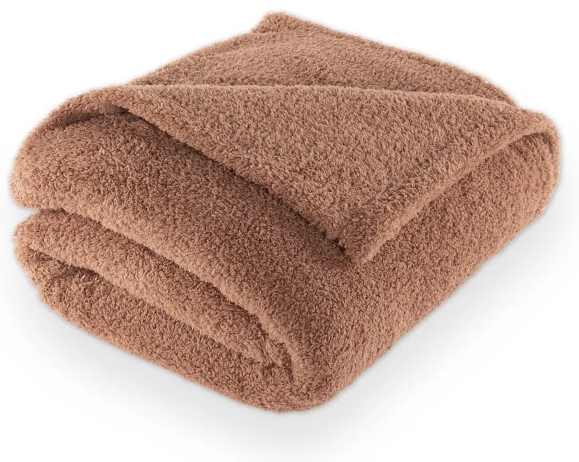Hnedá deka z mikroplyšu 150x200 cm Cocoon – Tiseco Home Studio