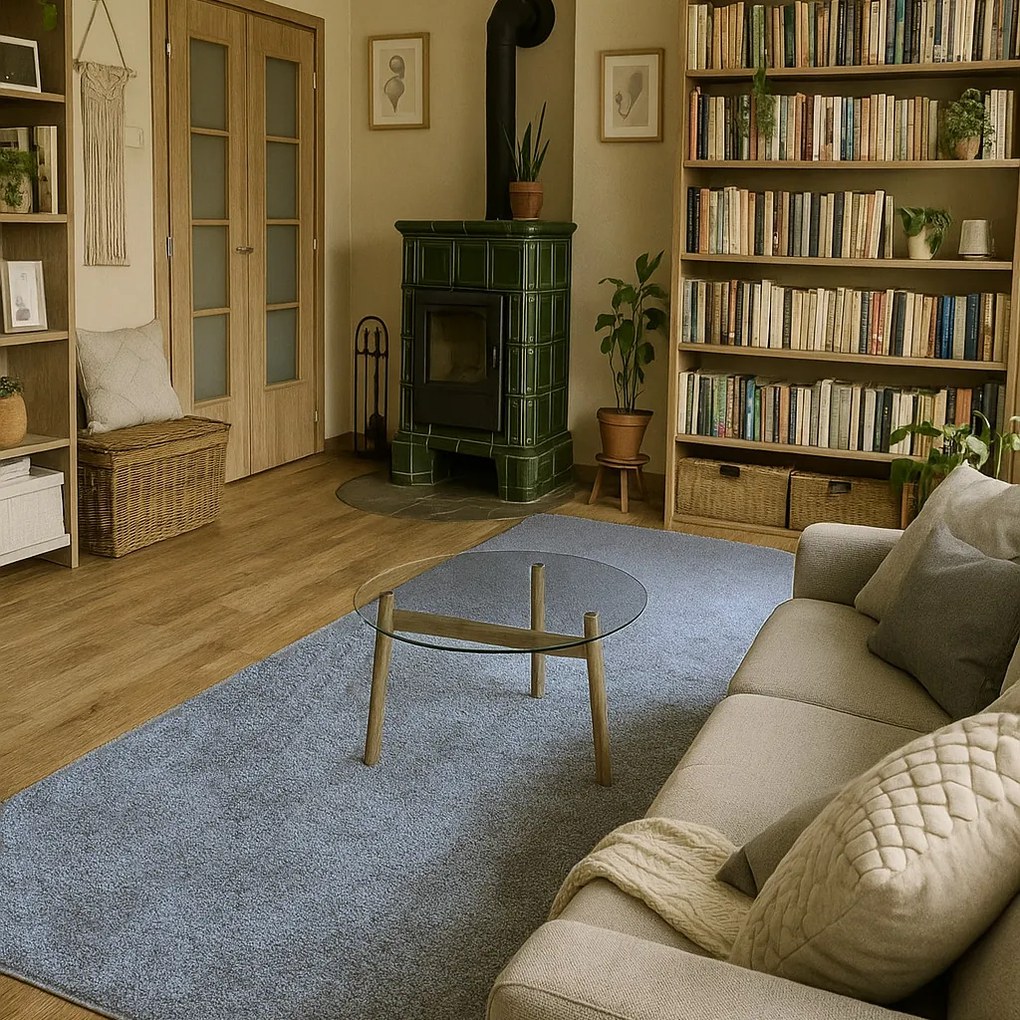 Kusový koberec Velur Ultra strieborný štvorec, 400x400, šedá, obývacia izba, AladinWorld Expres