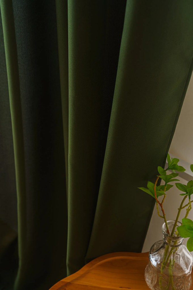 Záves OXFORD LIGHT 140x250 cm, tmavozelený Zavesenie: Riasiaca páska