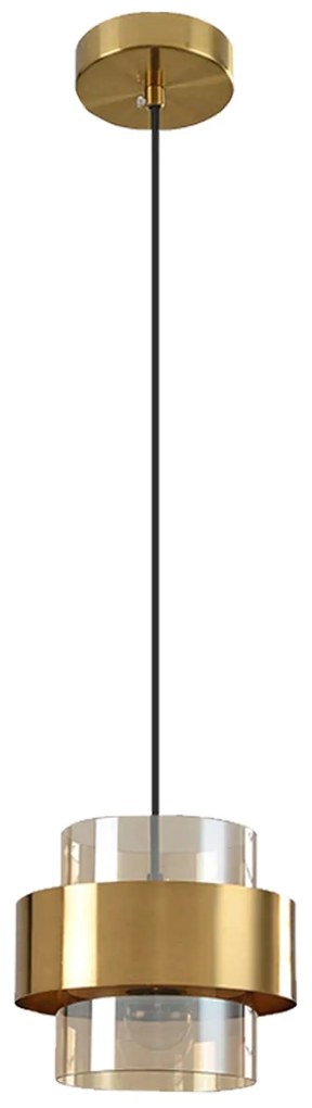 Toolight Toolight, závesné svietidlo 1xE27 APP1236-1CP, zlatá, OSW-40036